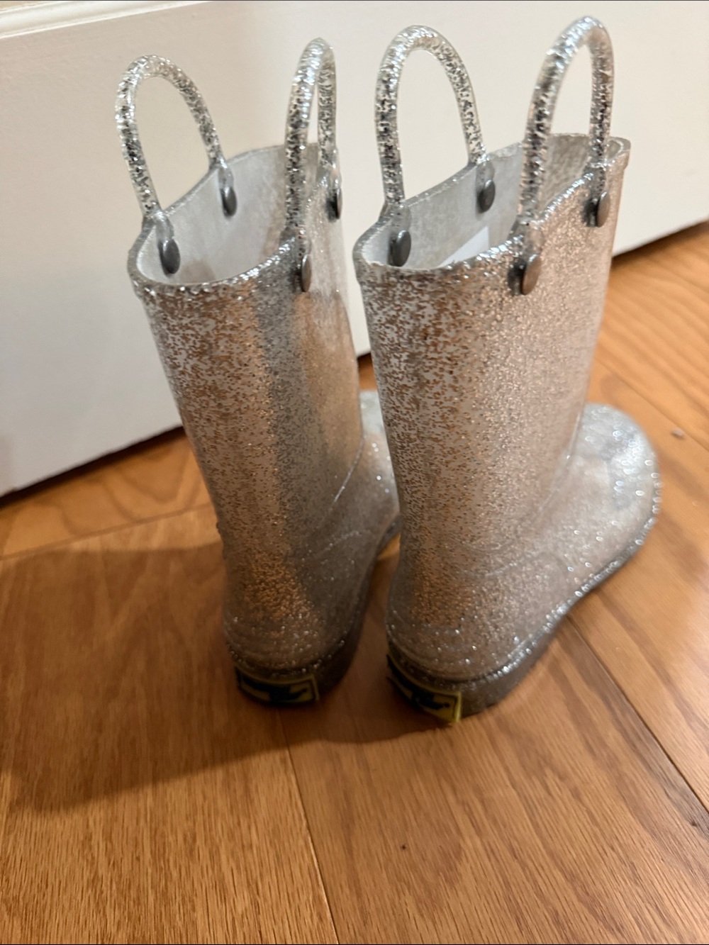 Western Chief Silver Glitter Rain Boots - Picture 3 of 3
